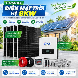 Gói Hệ Thống Điện Mặt Trời 8 KWP (Trữ 16KWH) – Giảm 3tr-4TR (Dùng Ban Đêm hoặc Cúp Điện)