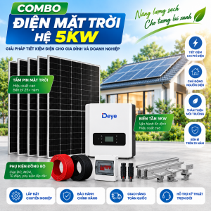 Hệ Thống Điện Mặt Trời 5.6KW ( Lưu 16KW) Giảm 2TR/Tháng